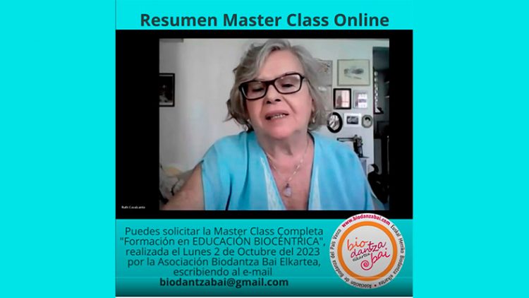 Masterclass on line Formación en Educación Biocéntrica Ruth Cavalcante