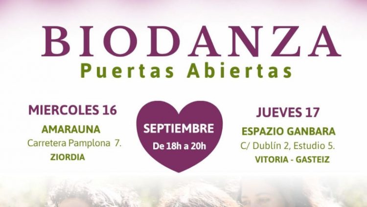 Puertas abiertas Biodanza en septiembre